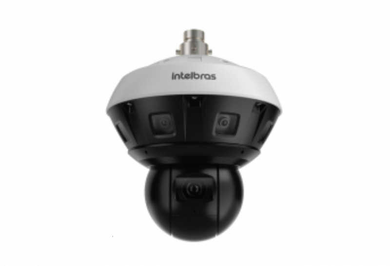 Para dar alta cobertura ao monitoramento, a câmera VIP 9360 PAN IA FT possui 8 sensores de 2 MP e ângulo de visão de até 360º.