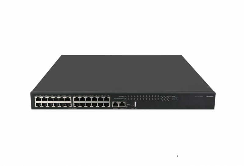 O SC 5520-24M10U-E faz parte da série de switches de acesso 10GE escalável Intelbras de alto desempenho com alimentação dupla modular, uplinks fixos ou modulares (10GE/40GE) e IRF para resiliência. O switch oferece OSPF/BGP e multicast, além de gerenciame