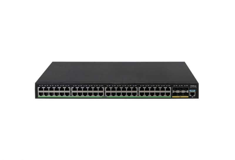 Switches gerenciáveis de alto desempenho para camada de acesso em infraestrutura de redes empresariais.