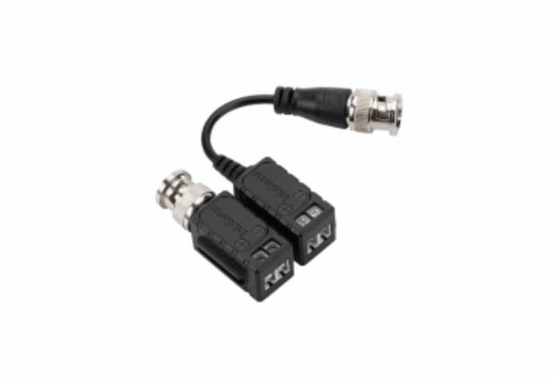 Converte o sinal de vídeo do cabo coaxial para cabeamento de rede (UTP) no sistema de CFTV analógico.