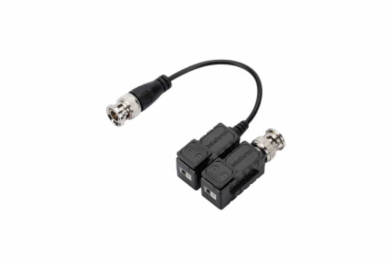 Converte o sinal de vídeo do cabo coaxial para cabeamento de rede (UTP) no sistema de CFTV analógico.