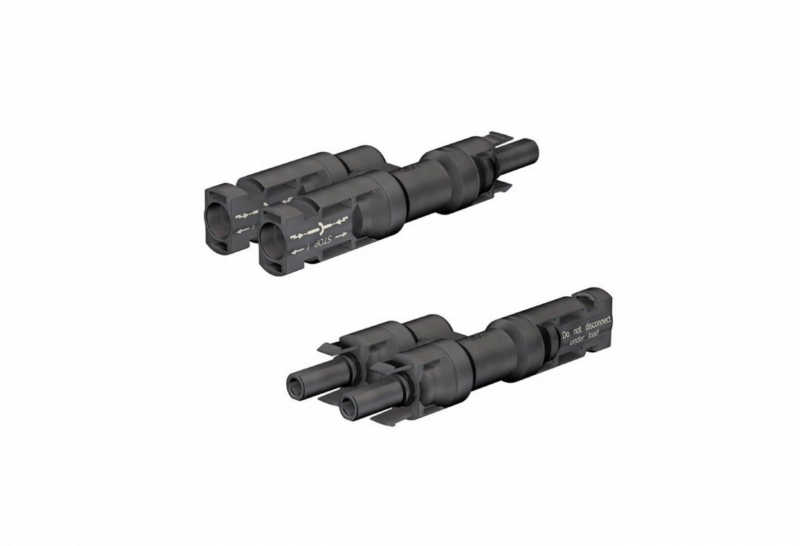Conector Y, padrão MC4, para ligação em paralelo de módulos em sistemas Off Grid.