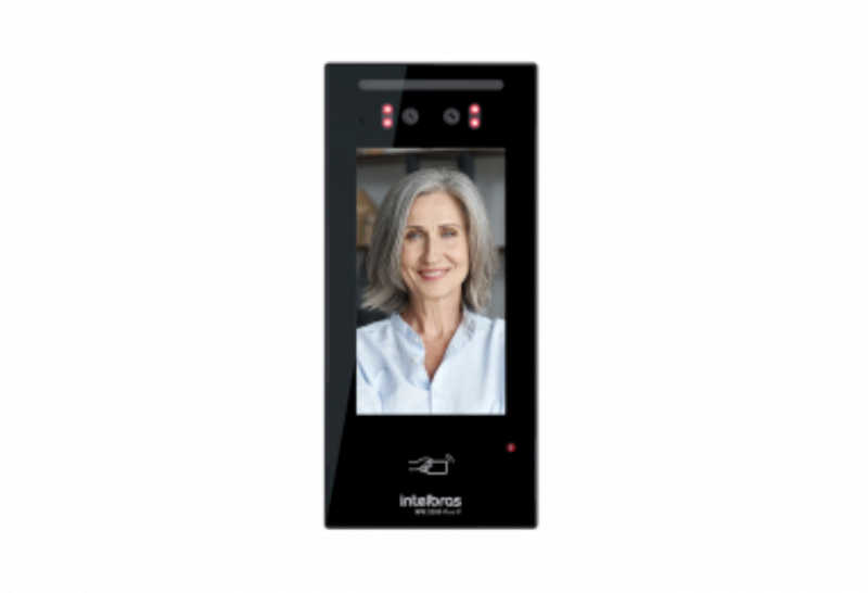 Vide porteiro para ambientes internos e externos com reconhecimento facial, câmera para chamadas, acesso por QR code e muito mais.