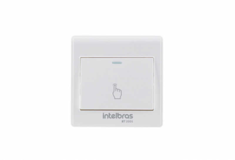 Botão de sobrepor para liberação de portas. Ideal para interfones, sistemas de controle de acesso e de abertura temporizada.