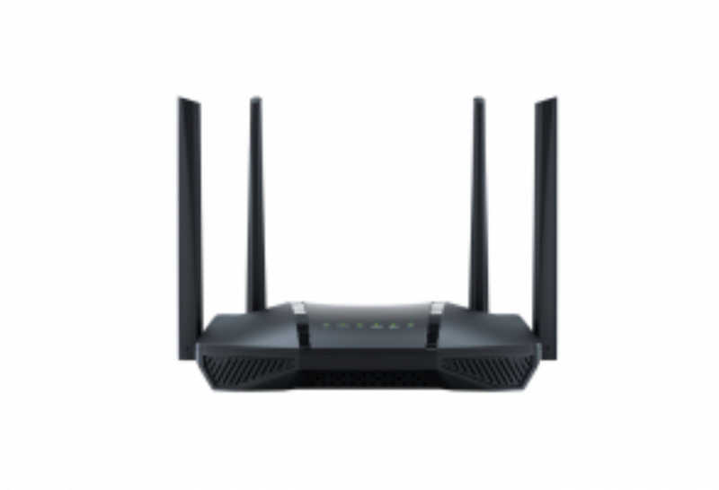 Roteador com tecnologia Wi-Fi 6, ideal para planos residenciais com planos de alta velocidade e conexões de alto desempenho.