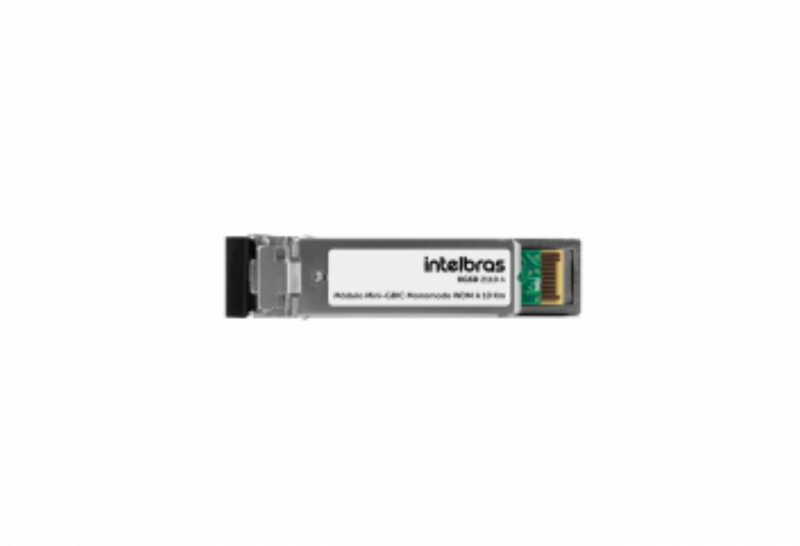 Os módulos Mini-GBIC Intelbras são acoplados diretamente nas portas Mini-GBIC dos switches gerenciáveis e não gerenciáveis.