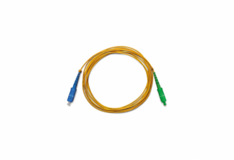 Com conectores nas duas extremidades do cabo, o cordão óptico simplex SC/UPC-SC/APC é utilizado para realizar ligações entre dois dispositivos ópticos