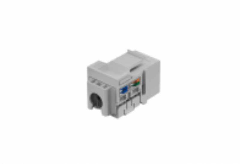 Conector fêmea RJ45 90 Graus para Cabeamento Estruturado Cat6.