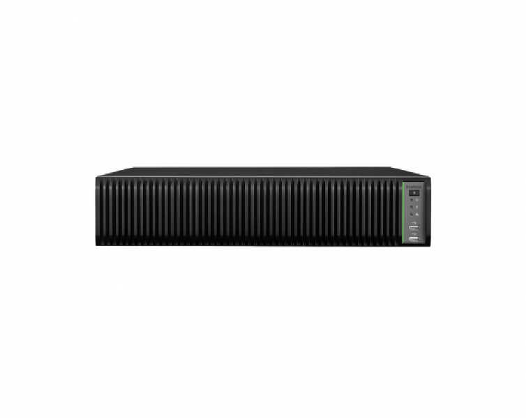 Possui 128 canais IP com foco em realizar Inteligência Artificial com câmeras comuns; é a evolução do seu sistema de CFTV. 