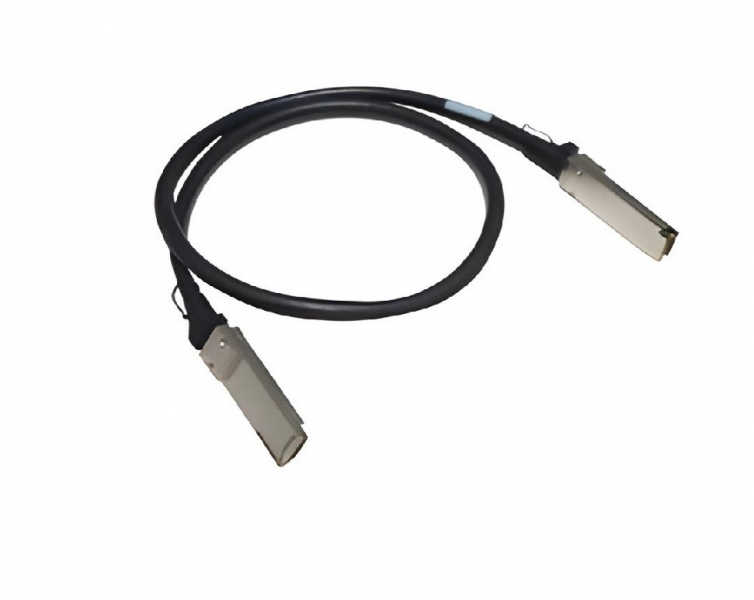 Cabo de cobre 1 metro com revestimento e cobertura em ABS, com dois conectores metálicos CSFP10G, SFP+, copper cable.