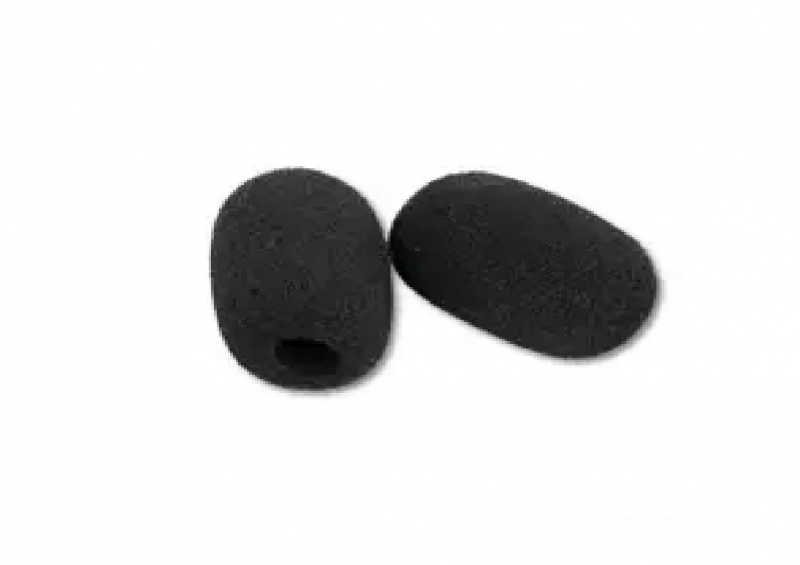 Protetor de microfone em espuma, que possibilita uma redução do efeito causado pelo sopro.