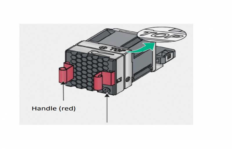 O ventilador modular LSPM1FANSA Compatível com a série SC 5520 fornece fluxo de ar do lado da porta para o lado do módulo de potência.