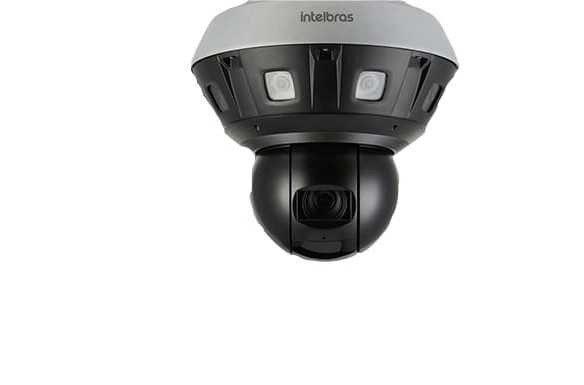 A VIP 9360 PAN IA é uma câmera de segurança com 8 sensores de 2 Megapixels que captam a imagem em 360 graus. 