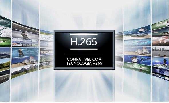 Compressão em H.265 garantindo melhor utilização do HD